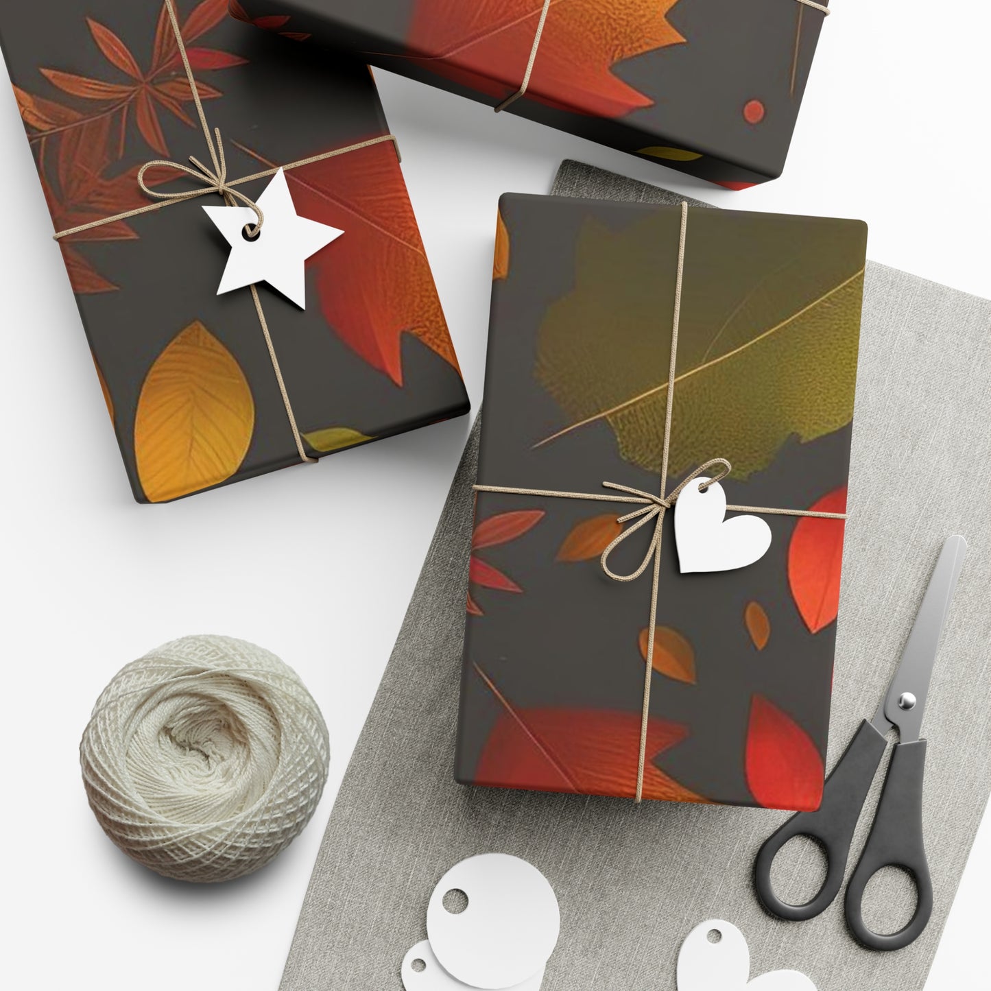 Wrapping Paper: Fall Leaves Gift Wrap Sheet (Thanksgiving, Birthday)