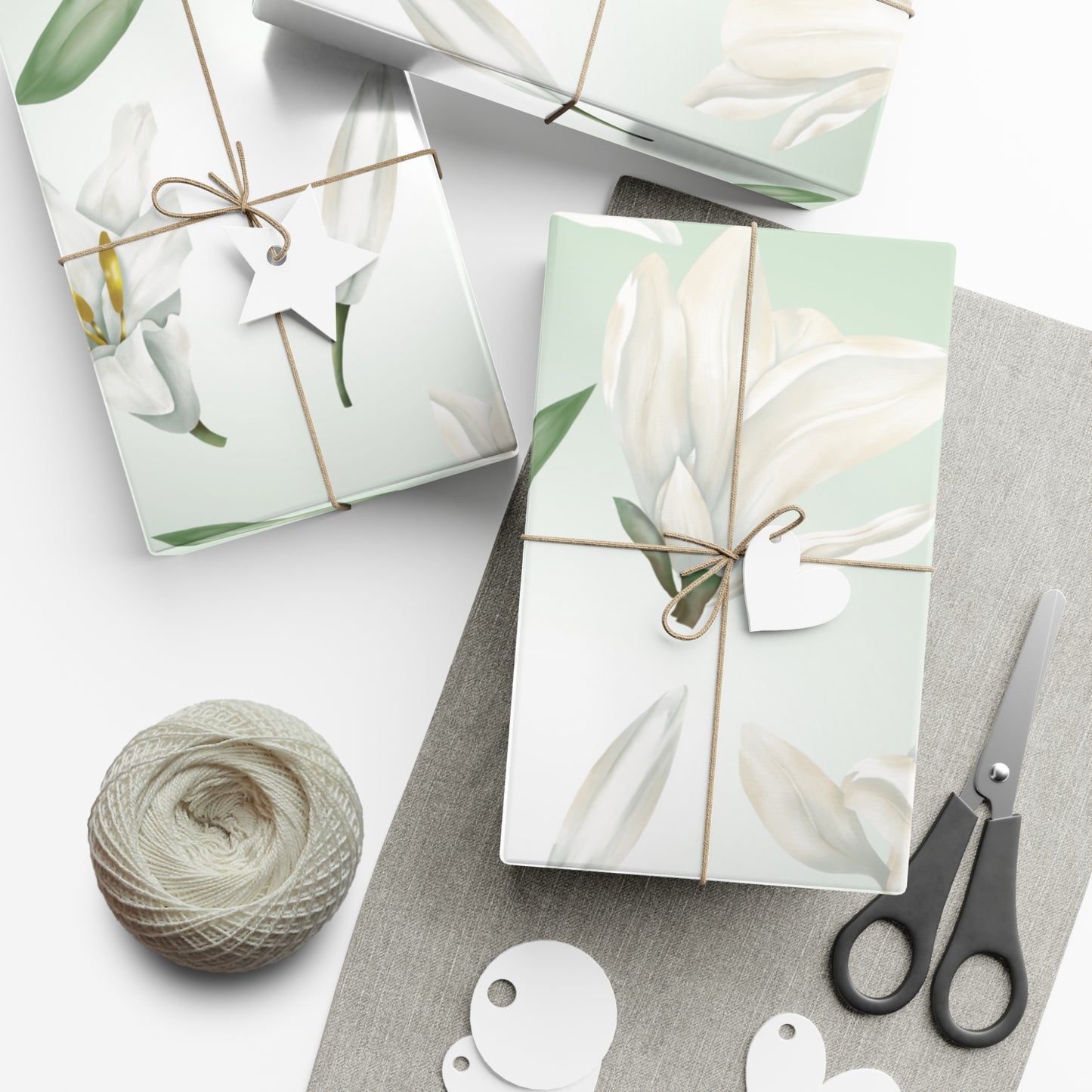 Wrapping Paper: Sunday Lilies Gift Wrap Sheet (Baptism, Baby Shower, Child's Birthday)