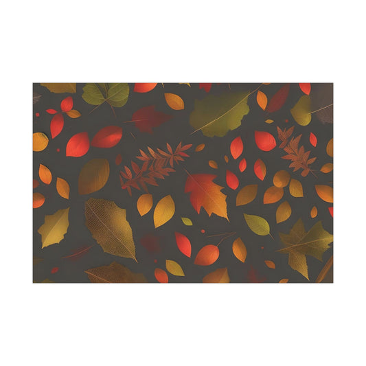 Wrapping Paper: Fall Leaves Gift Wrap Sheet (Thanksgiving, Birthday)