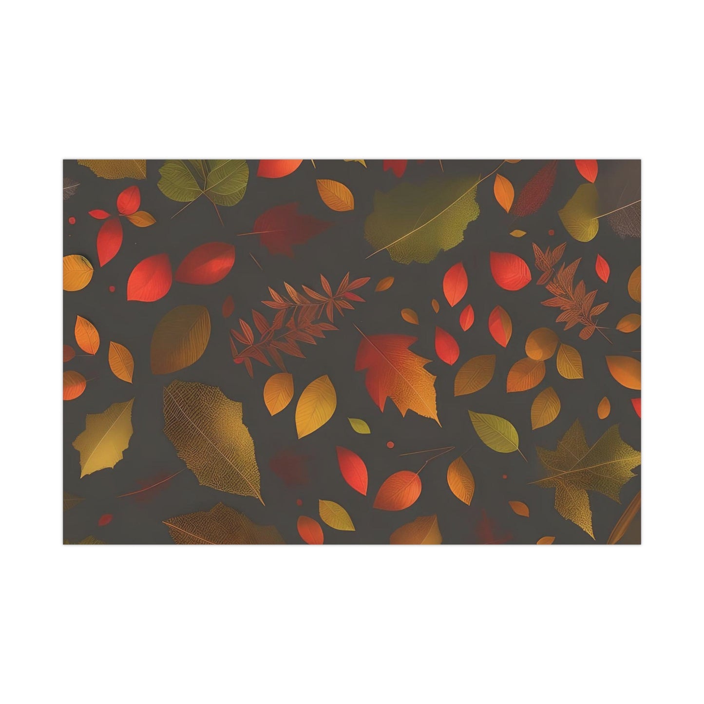 Wrapping Paper: Fall Leaves Gift Wrap Sheet (Thanksgiving, Birthday)