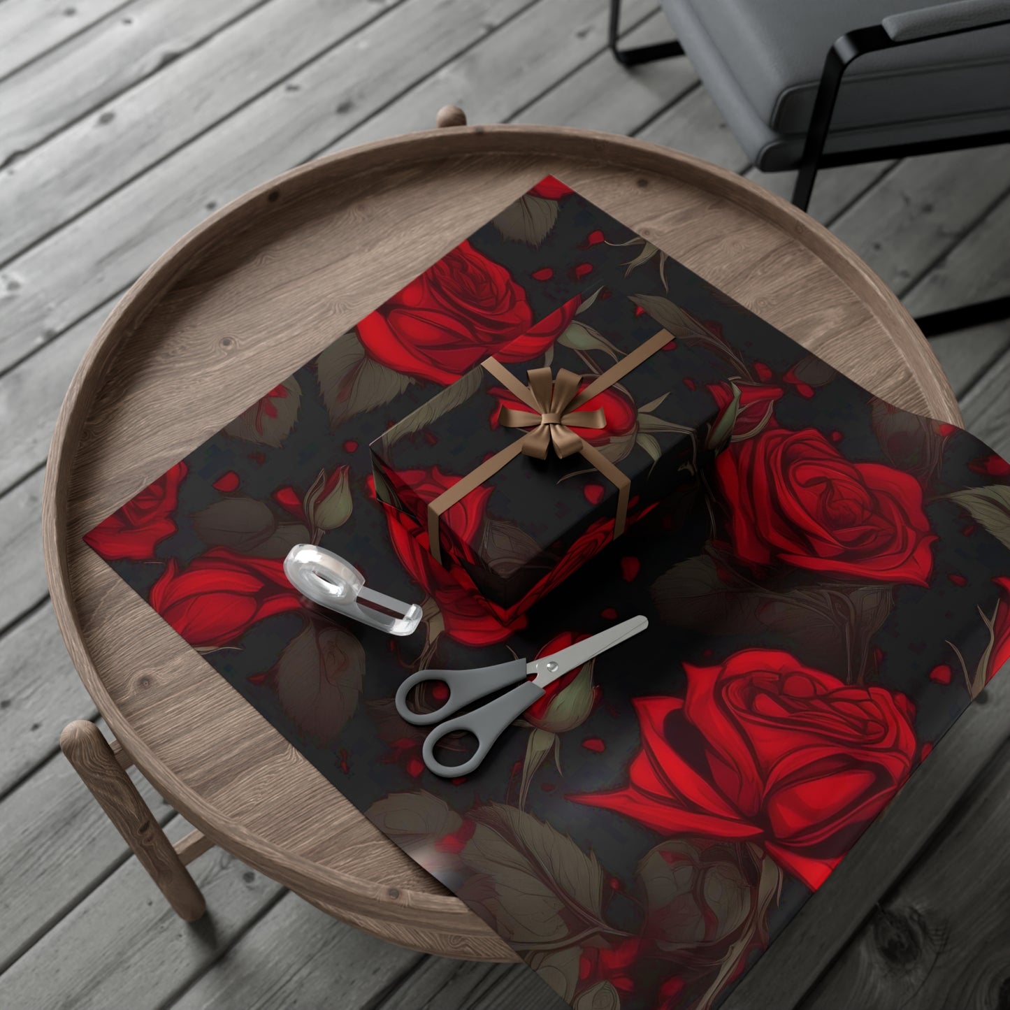 Vampire's Bouquet Gift Wrap Sheets (Halloween, Goth Gift,  Spooky Season)