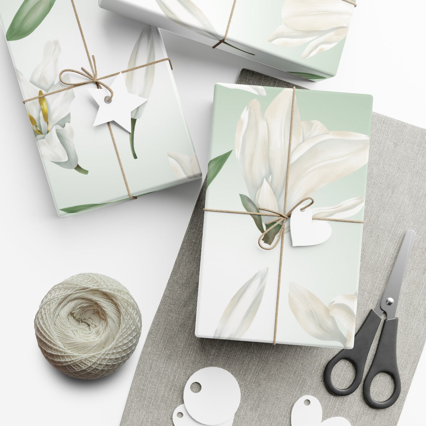 Wrapping Paper: Sunday Lilies Gift Wrap Sheet (Baptism, Baby Shower, Child's Birthday)