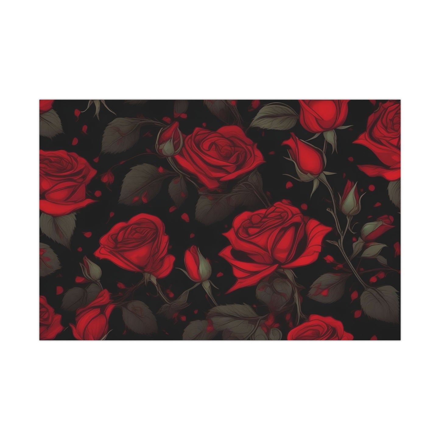 Vampire's Bouquet Gift Wrap Sheets (Halloween, Goth Gift,  Spooky Season)