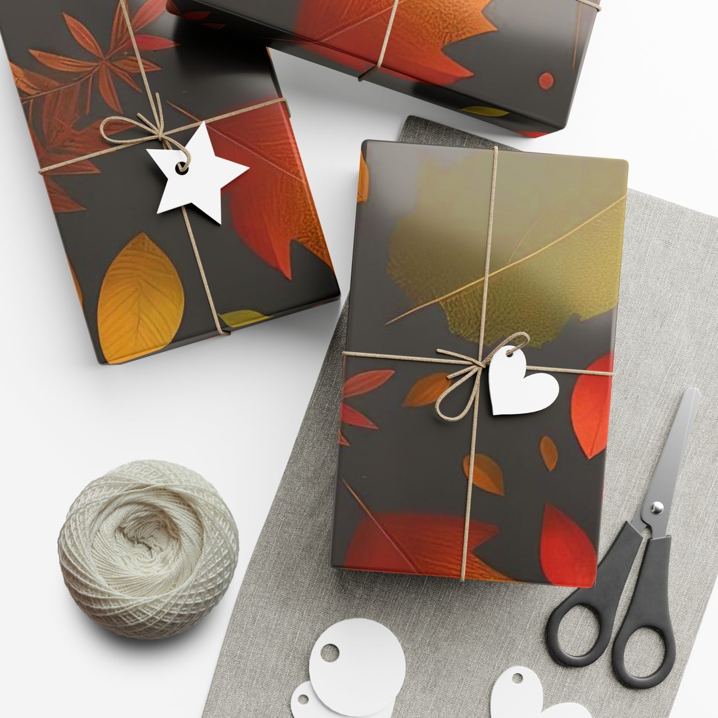 Wrapping Paper: Fall Leaves Gift Wrap Sheet (Thanksgiving, Birthday)